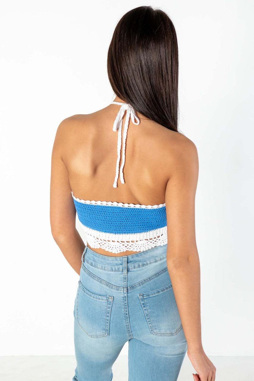 Rainbow Crochet Halter Top Product Image