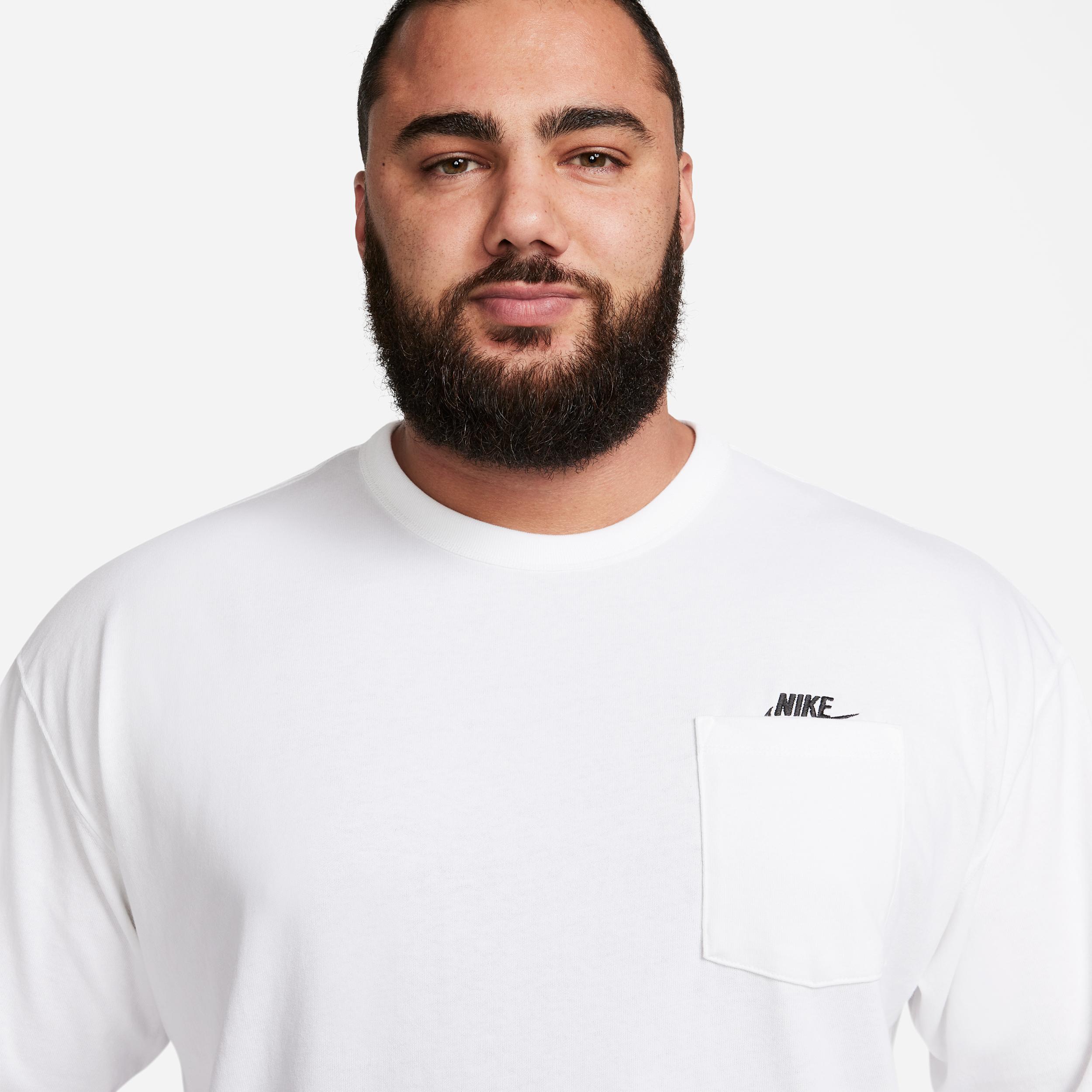Mens Nike Sportswear Premium Essentials Long-Sleeve Pocket T-Shirt | DR7929-101 Product Image