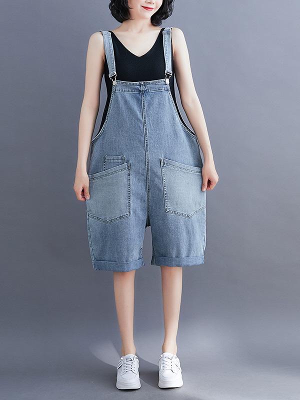 Original With Pocket Denim Overalls Product Image
