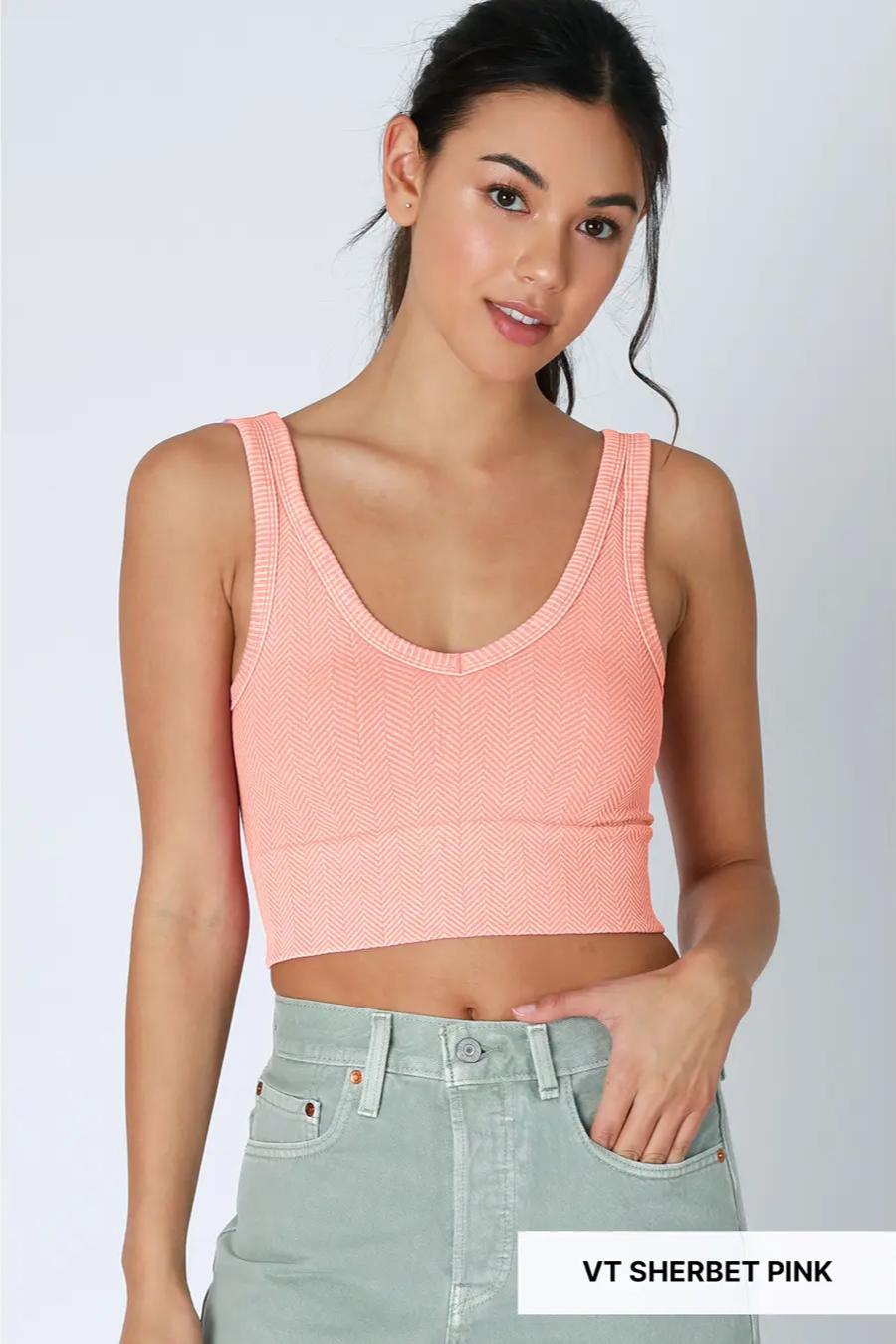 Reversible Herringbone Crop top Product Image