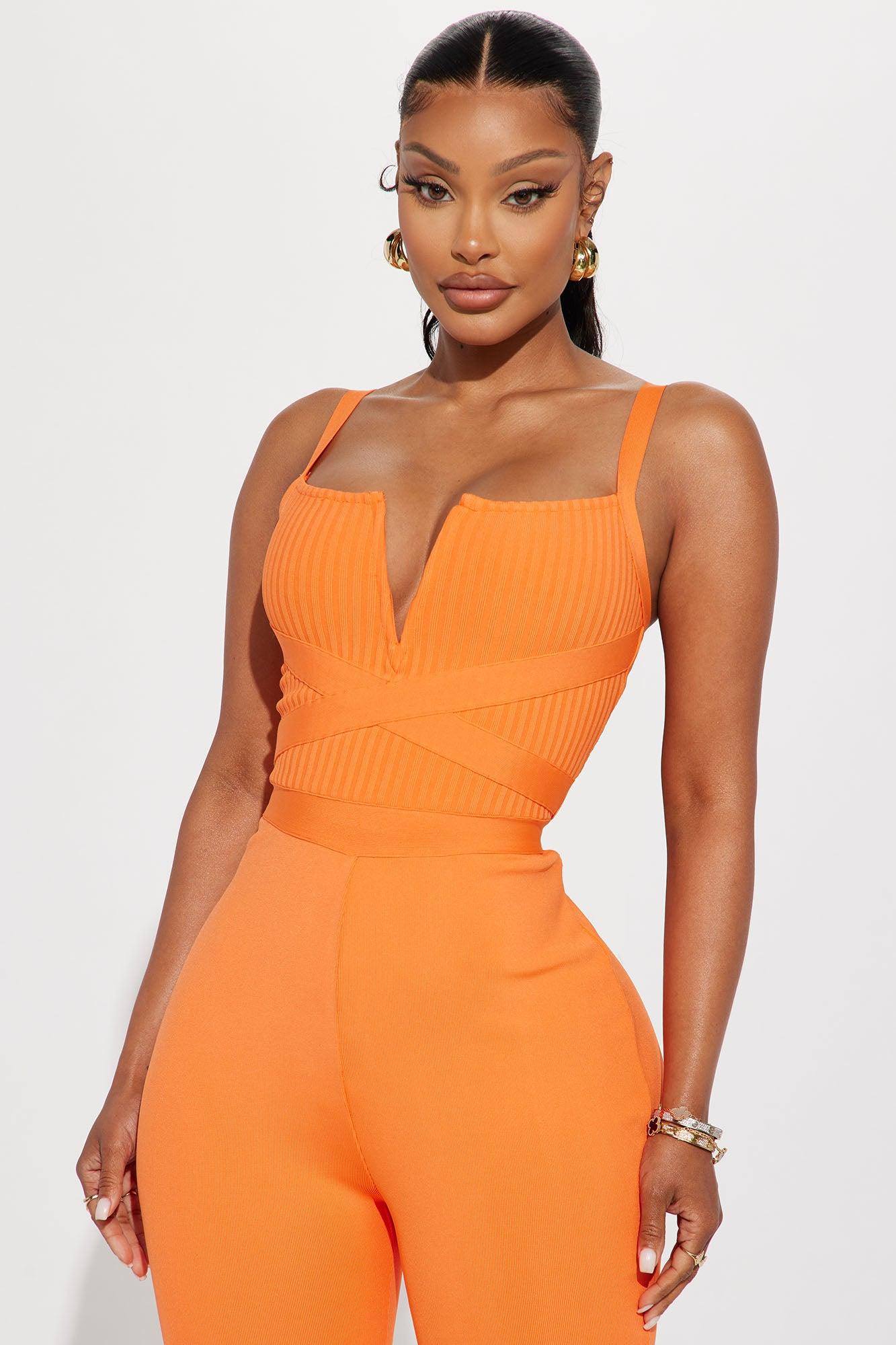 Misty Bandage Jumpsuit - Orange Product Image