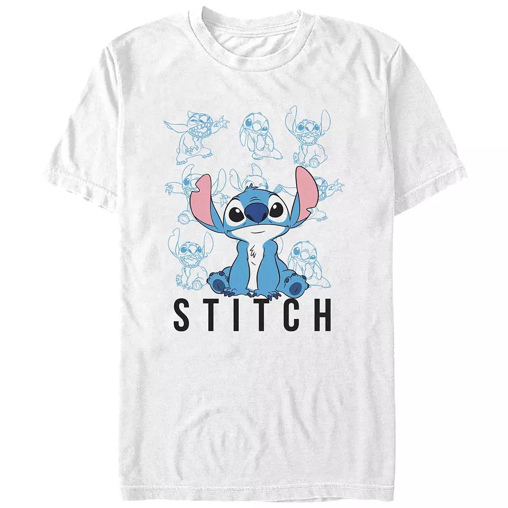 Disney's Lilo & Stitch Multi Poses Stitch Juniors' Boyfriend Graphic Tee, Women's,  Product Image