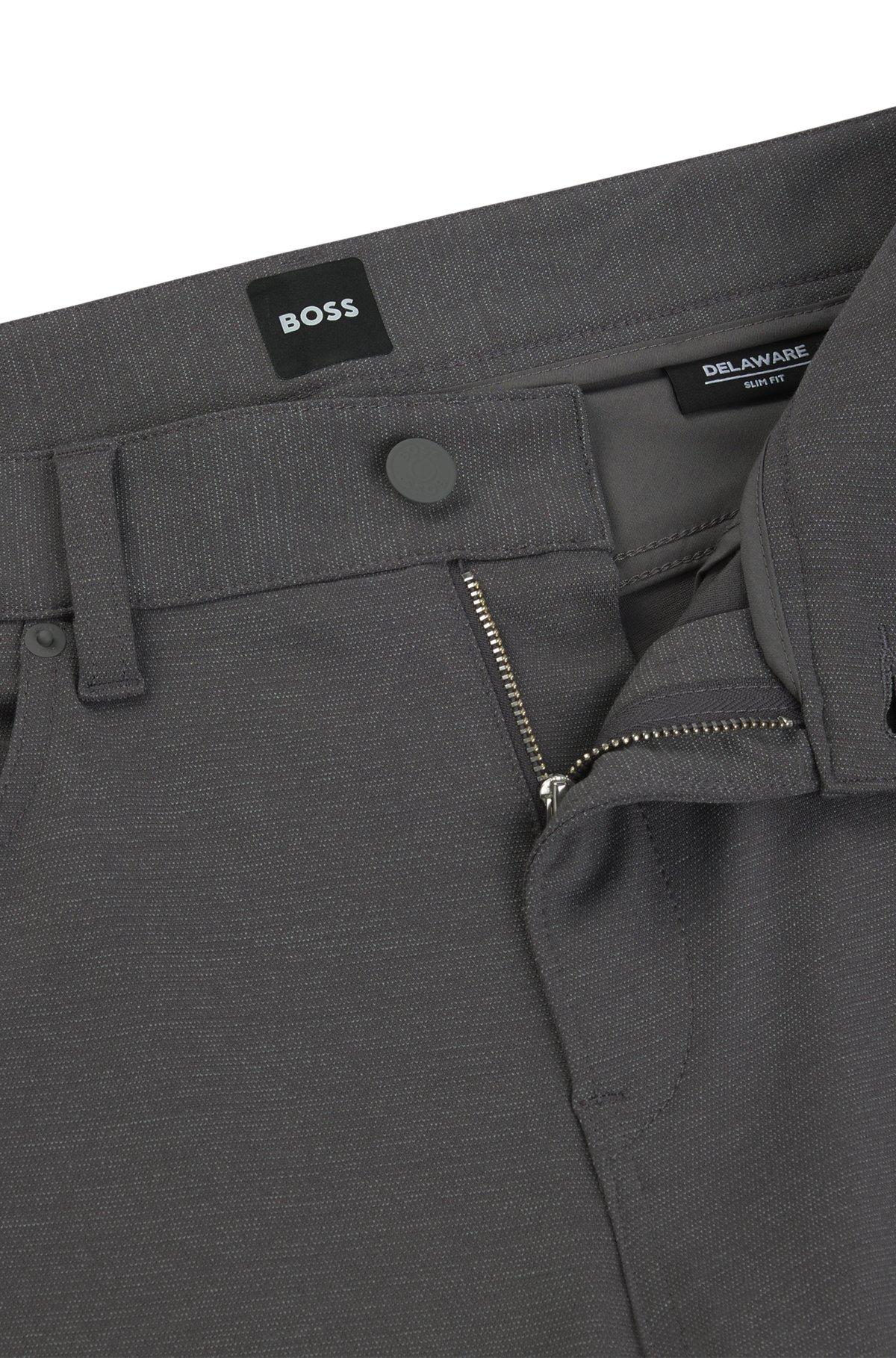 Delaware slim-fit trousers in two-tone stretch jersey Product Image