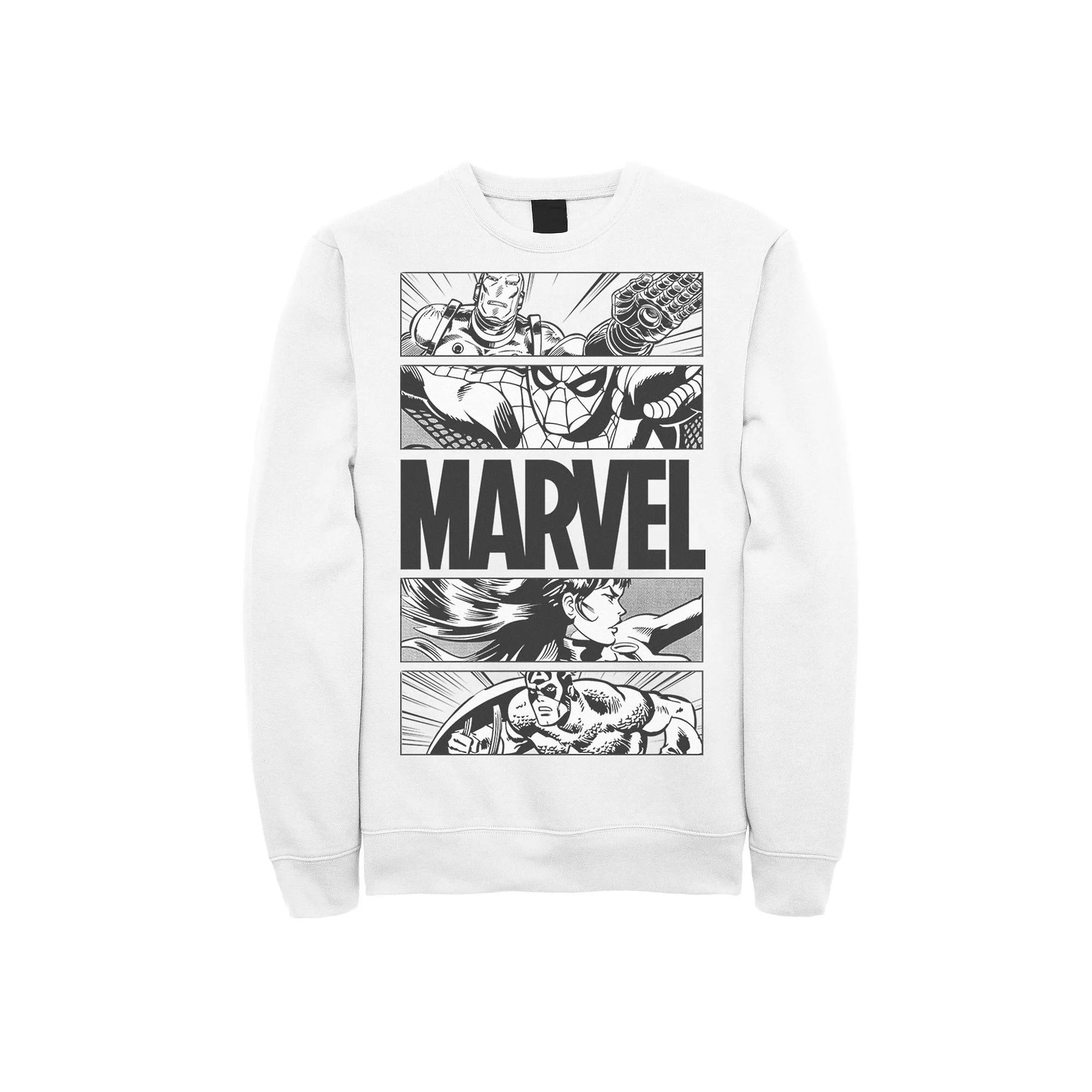 Men's Marvel Avengers Retro Action Panel Fill Sweatshirt, Boy's,  Product Image