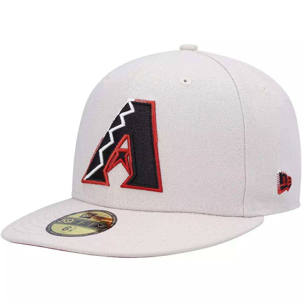 Men's New Era Khaki Arizona Diamondbacks Stone Dim Undervisor 59FIFTY Fitted Hat, Size: 8, Beig K Product Image