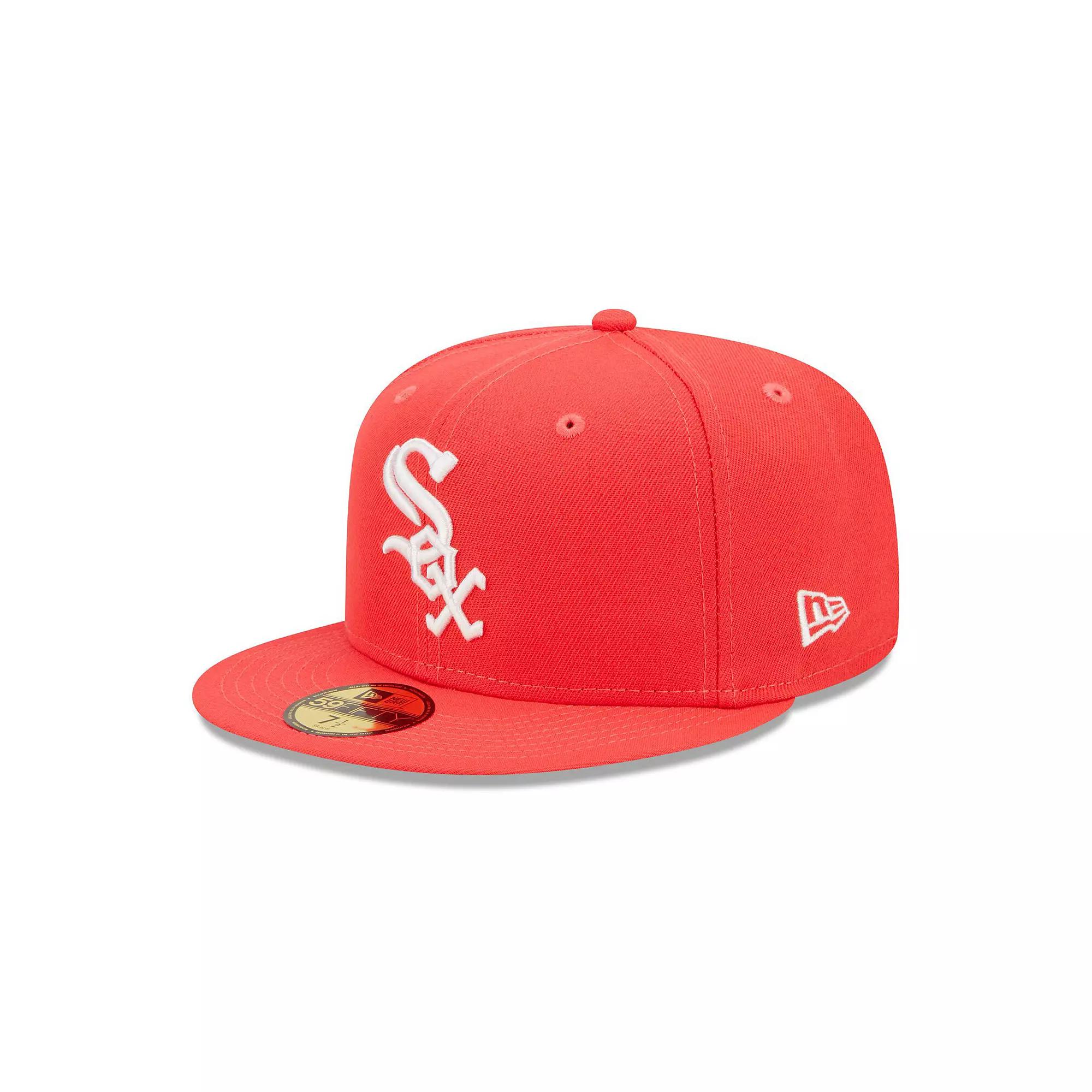 Men's New Era Red Chicago White Sox Lava Highlighter Logo 59FIFTY Fitted Hat,  Product Image