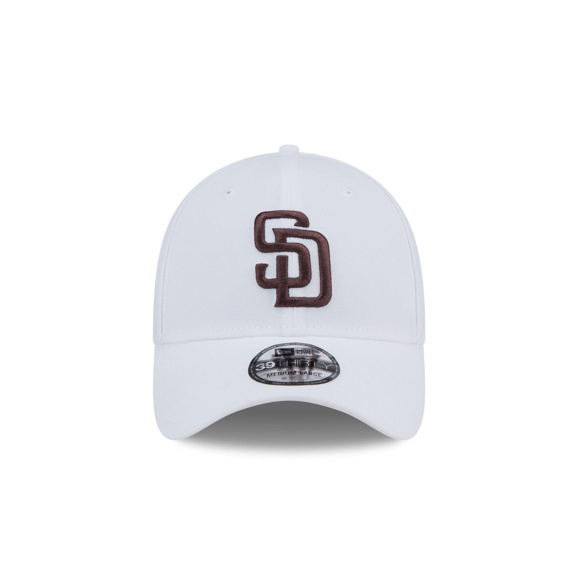San Diego Padres Optic White 39THIRTY Stretch Fit Hat Male Product Image