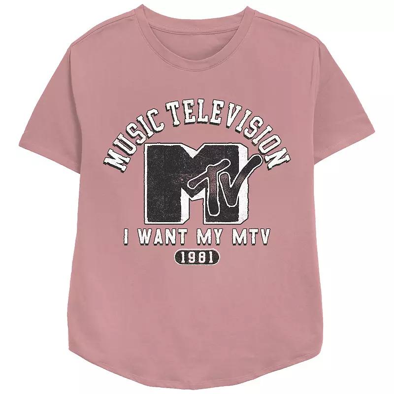 Women's MTV Music College Redux Relaxed Fit Graphic Tee, Girl's,  Product Image