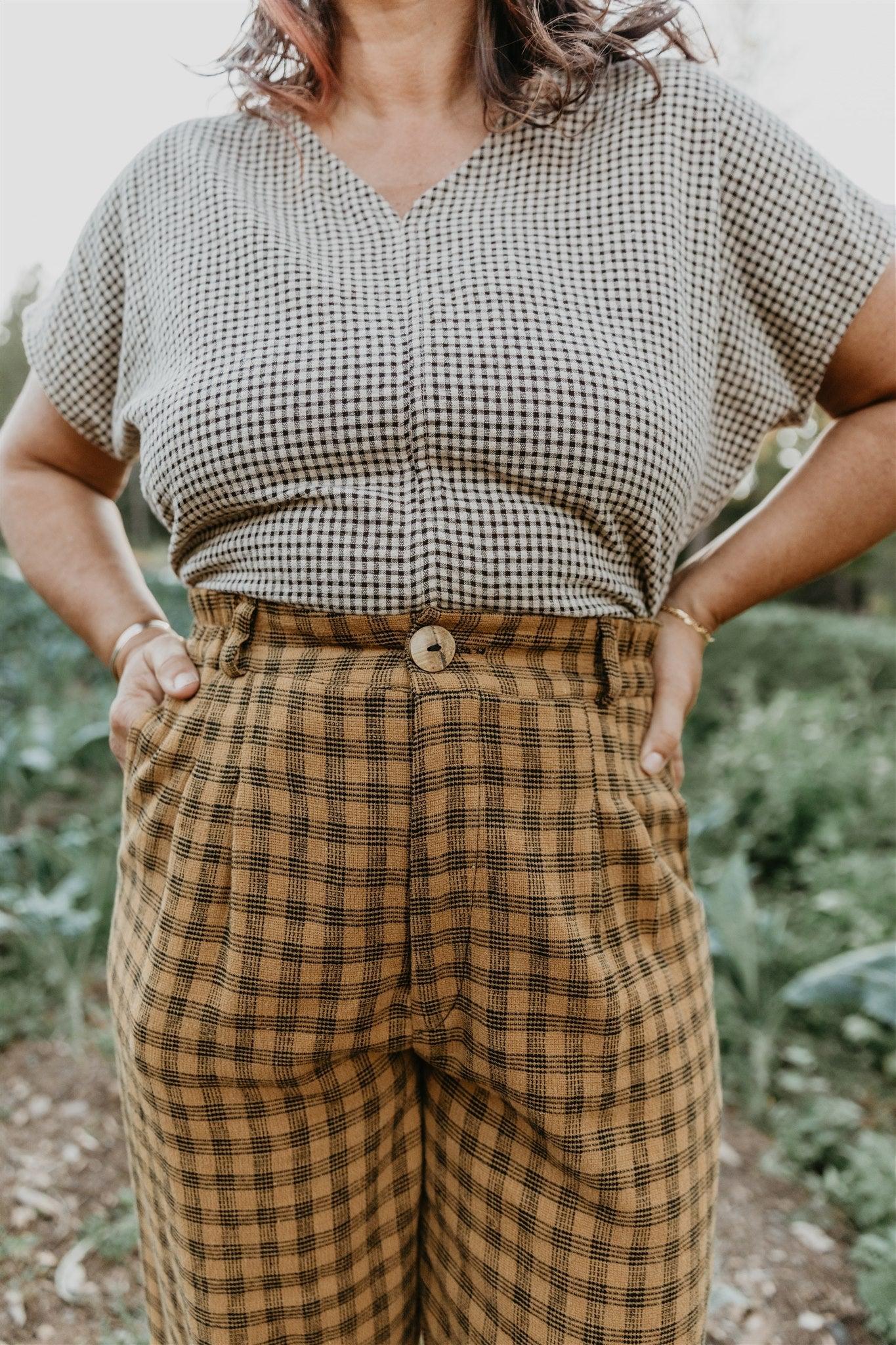 Perfect Pant in Brown Checker Product Image