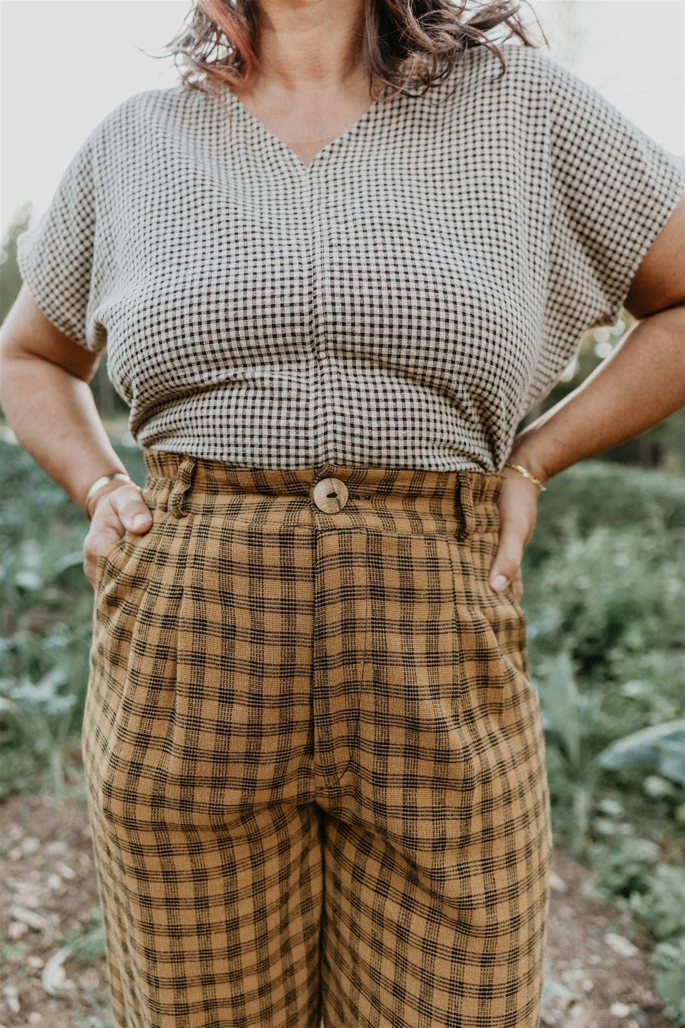 Perfect Pant in Brown Checker Product Image
