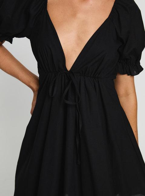 Blissful Mini Dress Black Product Image