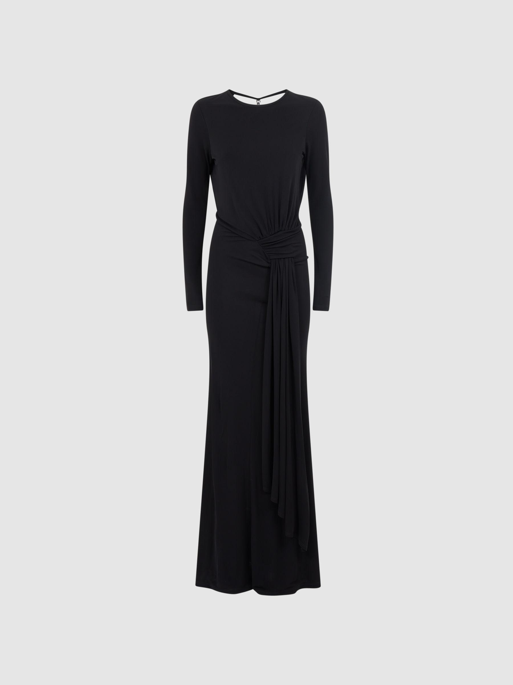 Diamanté Bodycon Maxi Dress in Black Product Image