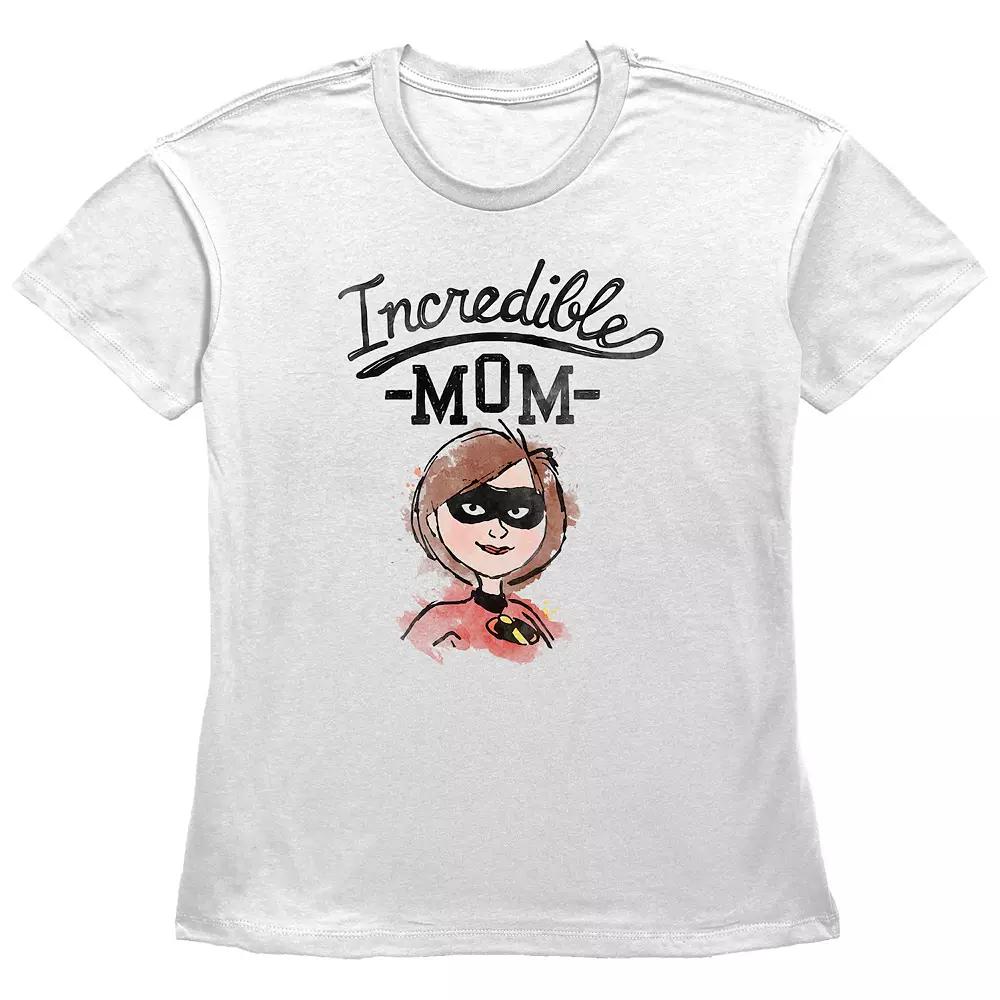 Disney / Pixar The Incredibles Women's Incredible Mom Basic Fit Graphic Tee, Size: XS, White Product Image