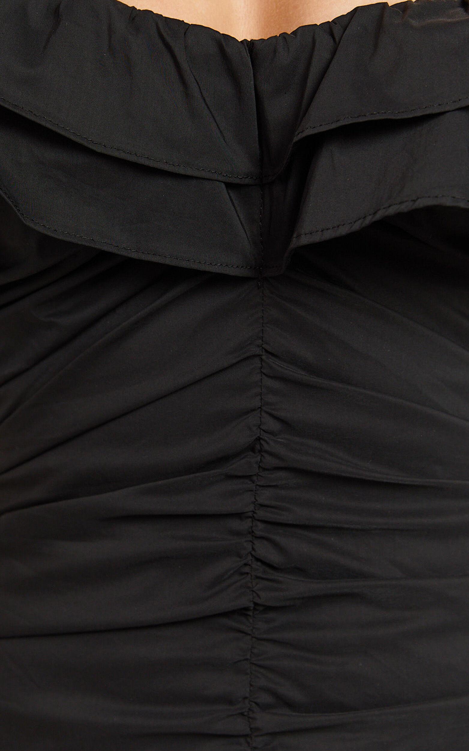 Danalyn Mini Dress - Off Shoulder Bodycon Dress in Black Product Image