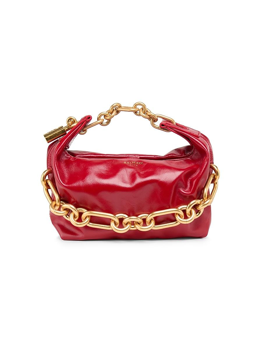 Womens Mini Sync Chain-Link & Leather Top Handle Bag Product Image