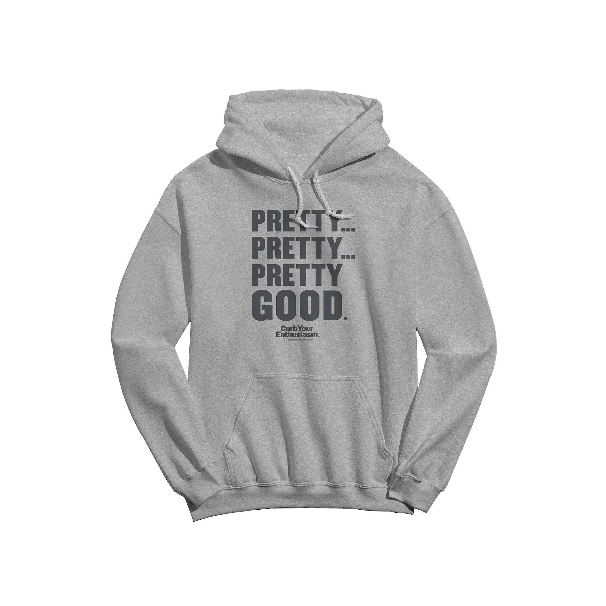 Men's Pretty Pretty Pretty Good Gray Curb Your Enthusiasm Graphic Fleece Hoodie, Adult Unisex,  Product Image