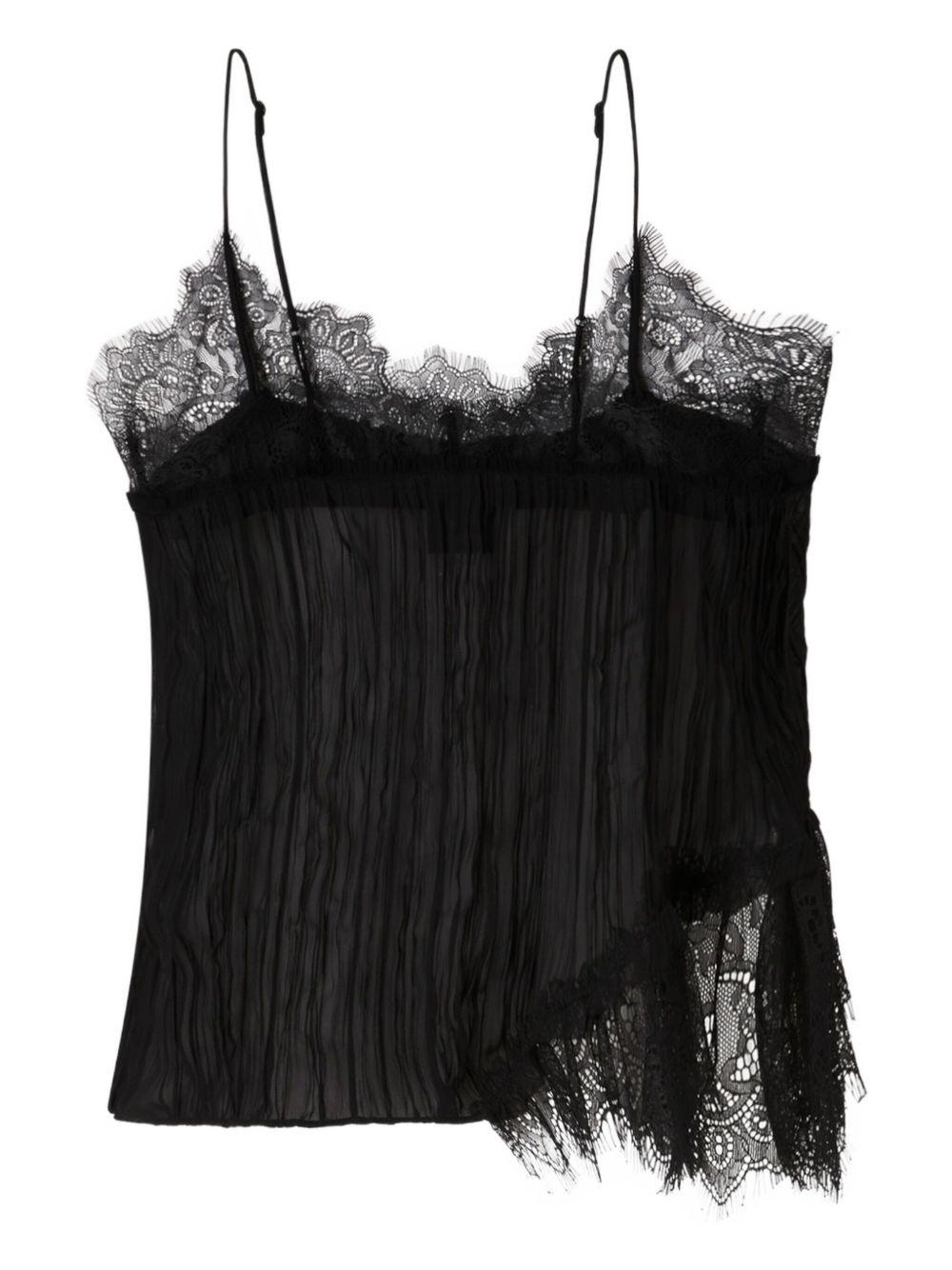 lace-detail georgette top Product Image