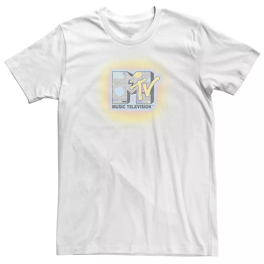 Men's MTV Faded Retro Abstract Logo Short Sleeve Tee,  Product Image