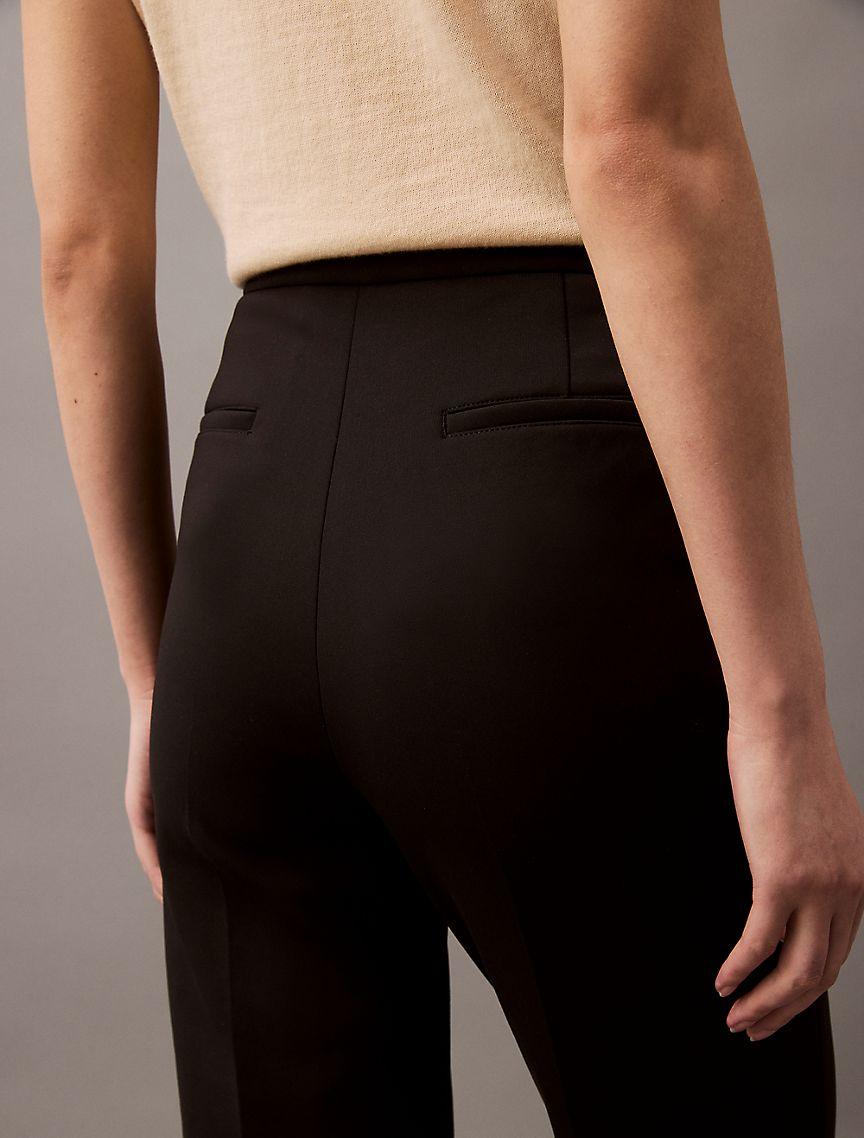 Calvin Klein Womens Smooth Slim Fit Pants - Black Product Image