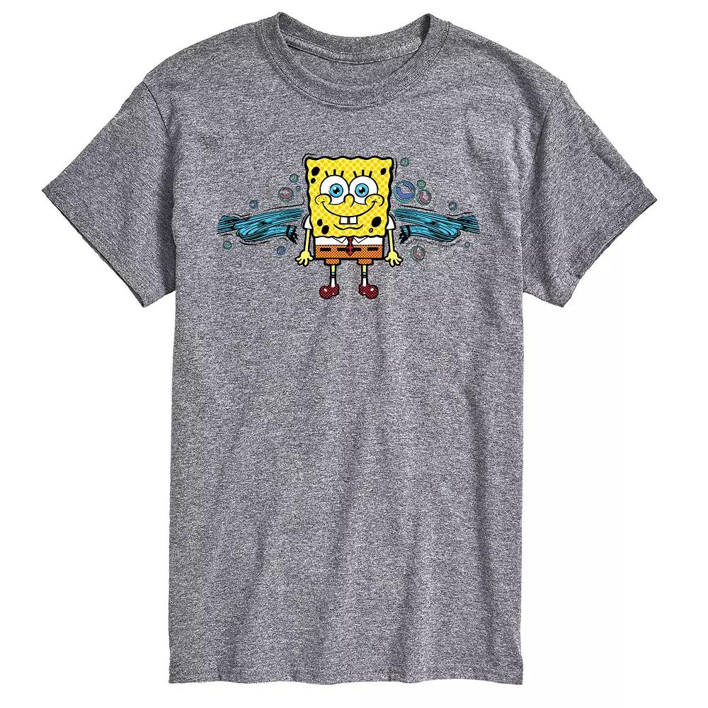 Big & Tall SpongeBob SquarePants Bubbly Short Sleeve Graphic Tee, Men's,  Product Image