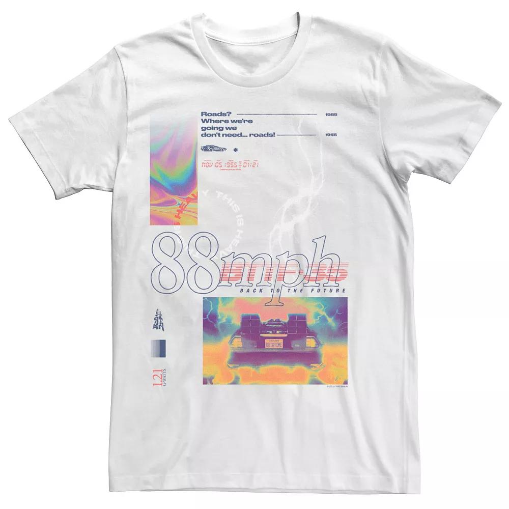 Men's Back To The Future Poster Colorful Mashup Tee,  Product Image