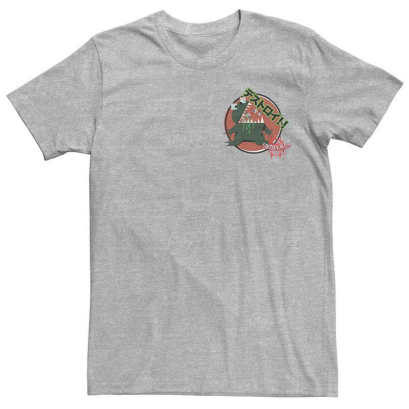 Men's Teen Guys Marvel Spider-Man Into The Spiderverse Kanji Monster Sticker Tee,  Product Image