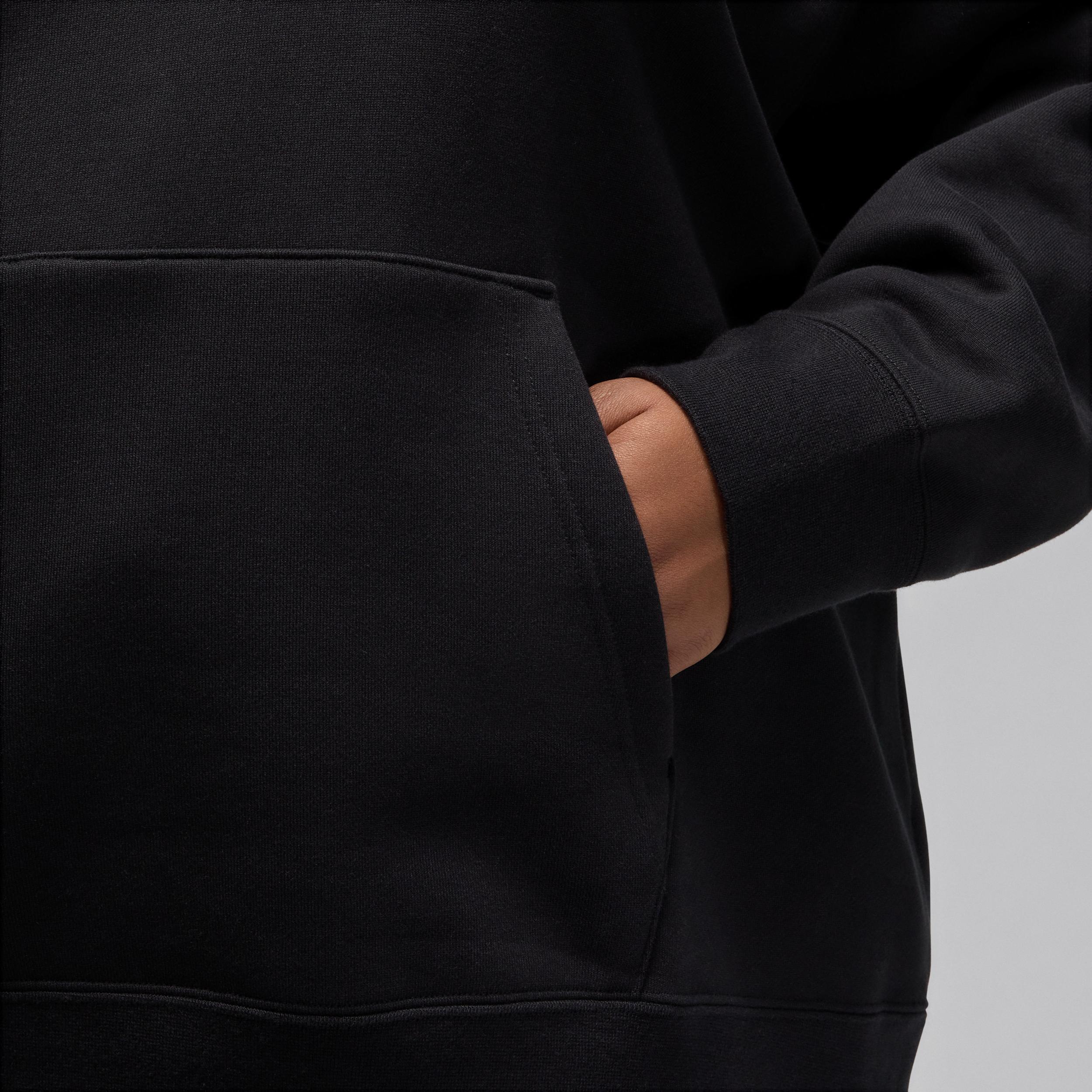 Womens Jordan Flight Fleece Satin-Lined Pullover Hoodie (Plus Size) | FV7052-010 Product Image