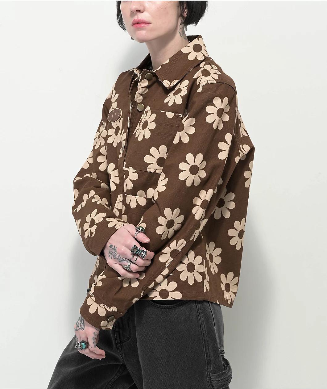Your Highness Hazy Daisy Brown Chore Jacket Product Image