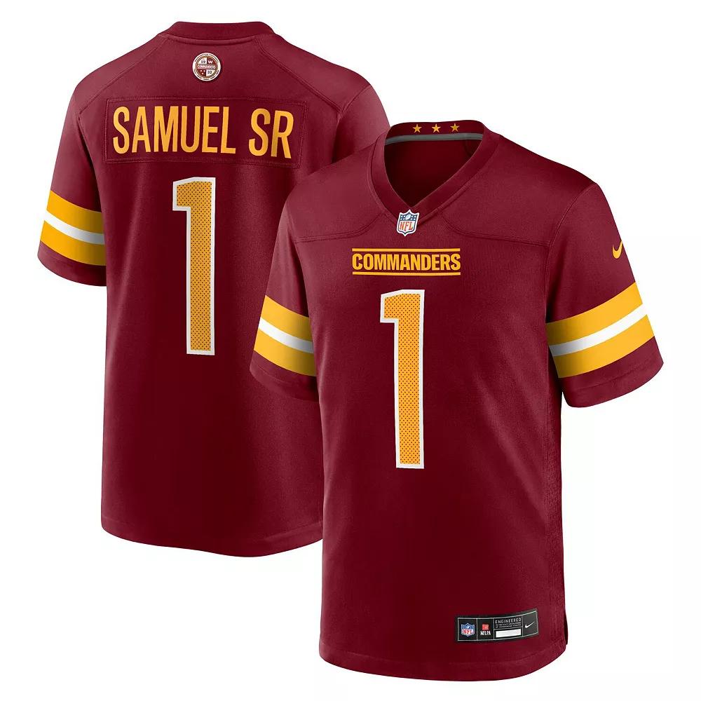 Men's Nike Deebo Samuel Sr Burgundy Washington Commanders Game Player Jersey,  Product Image
