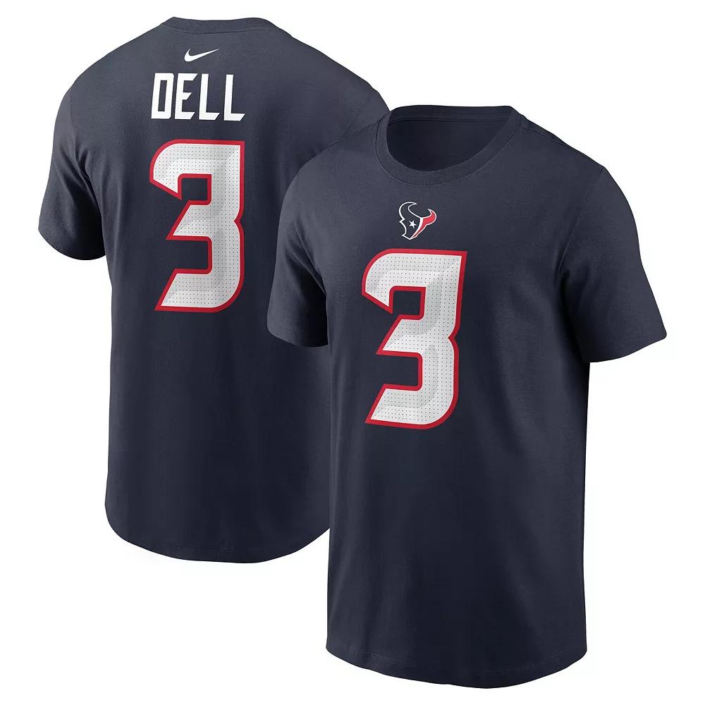 Men's Nike Tank Dell Navy Houston Texans Player Name & Number T-Shirt, Size: Medium, Blue Product Image