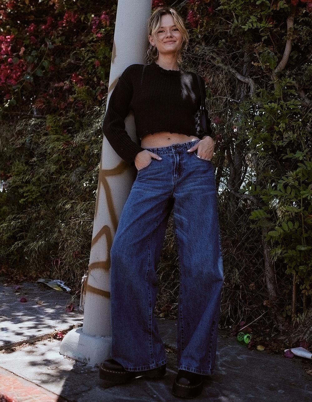 RSQ Womens High Rise Wide Leg Jeans - MEDIUM WASH Product Image