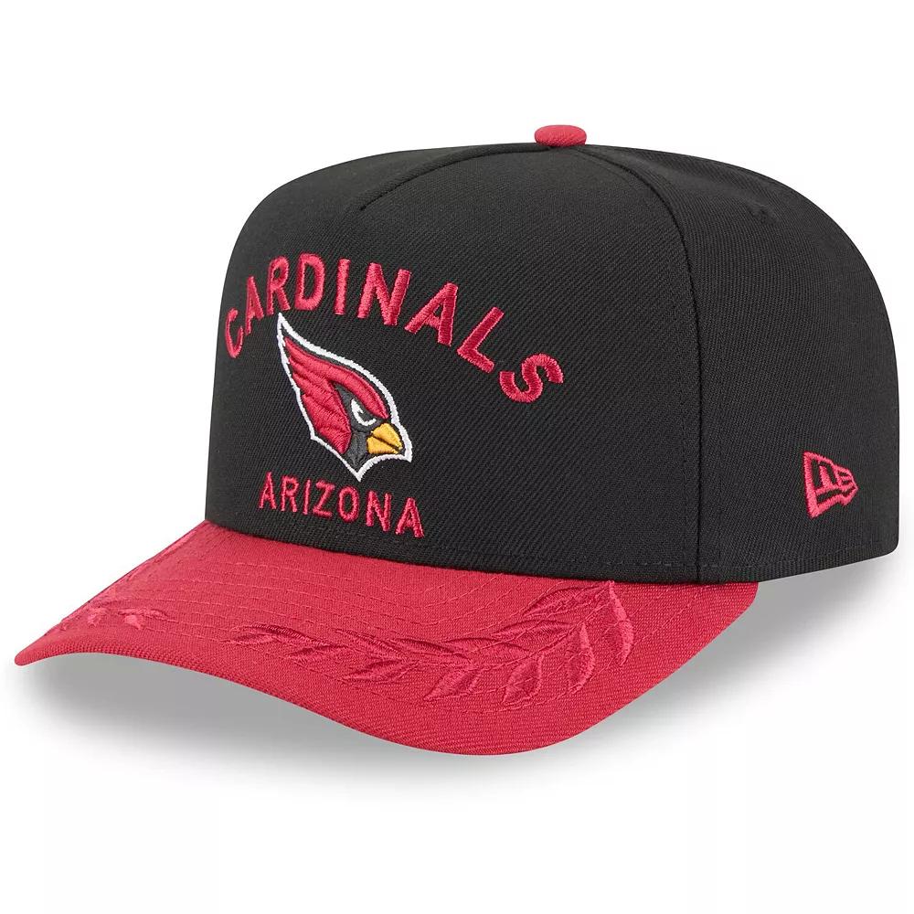 Men's New Era  Black/Cardinal Arizona Cardinals 2025 NFL Draft A-Frame 9FIFTY Snapback Hat Product Image