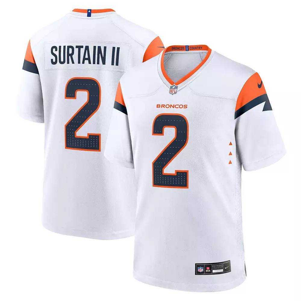 Men's Nike Patrick Surtain II White Denver Broncos Mile High Collection Game Jersey,  Product Image