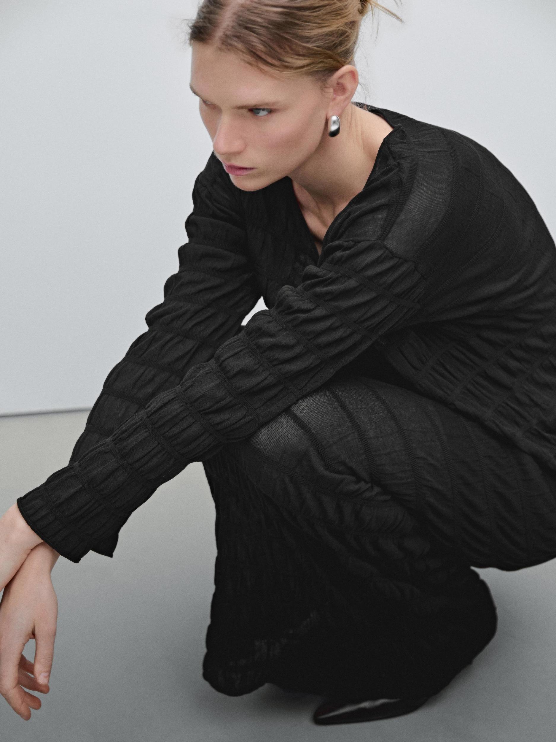 Long skirt with gathered detail Product Image