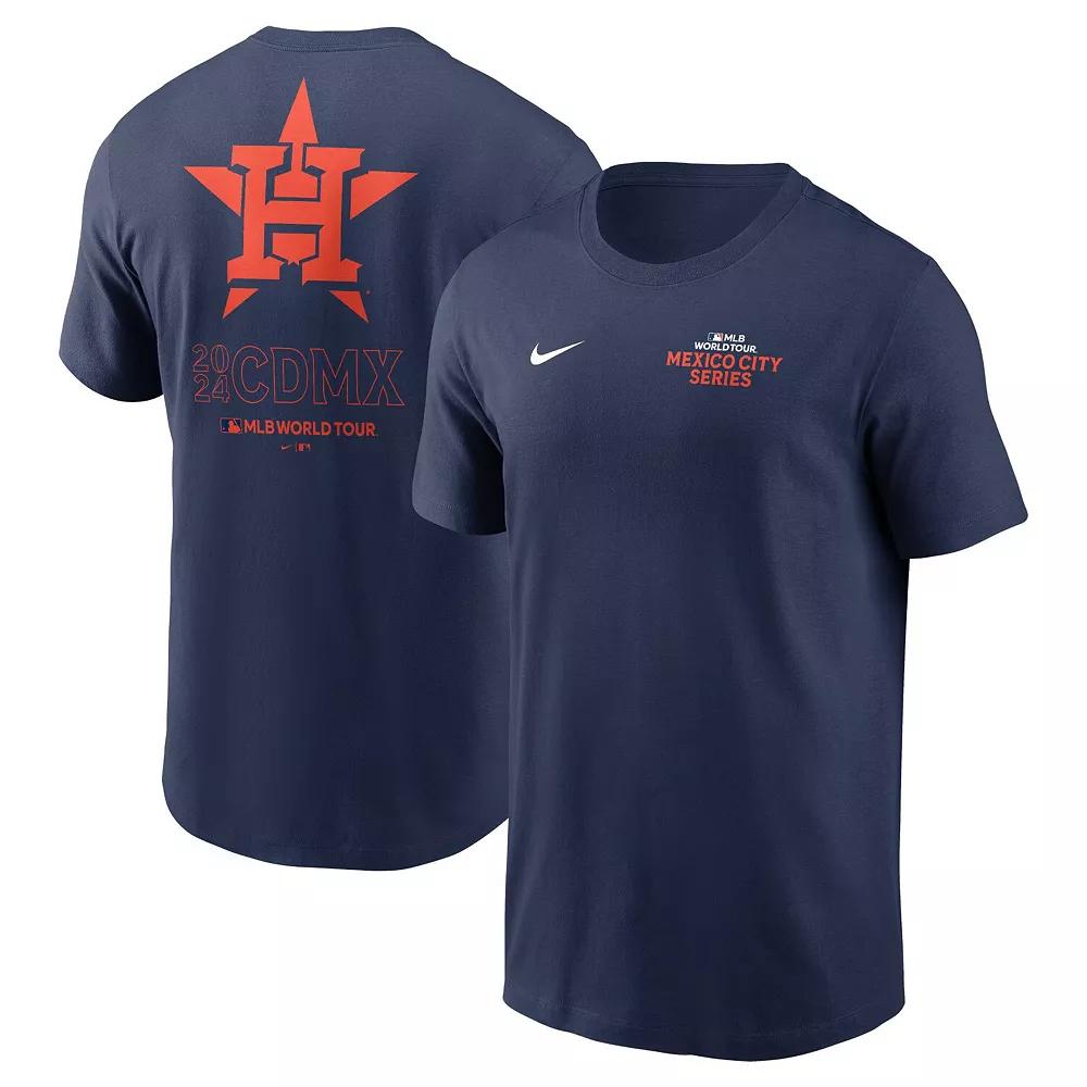 Men's Nike Navy Houston Astros 2024 MLB World Tour Mexico City Series T-Shirt, Size: Small, Blue Product Image