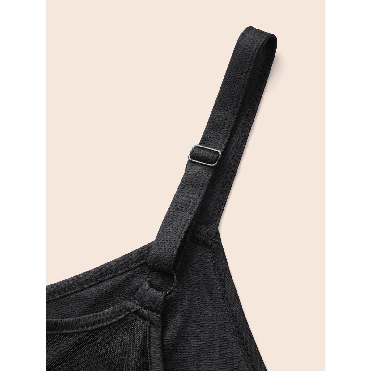 Plus Size Sequin Elastic Waist Cami Dress Black Women Cocktail Texture Party Curvy Bloomchic 18-20/2X Product Image