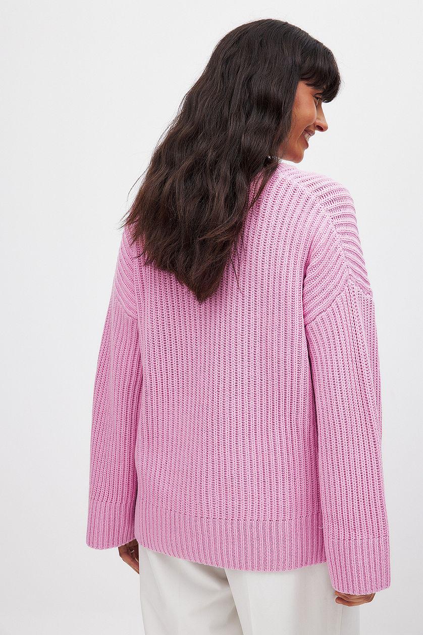 Round Neck Knitted Sweater Product Image