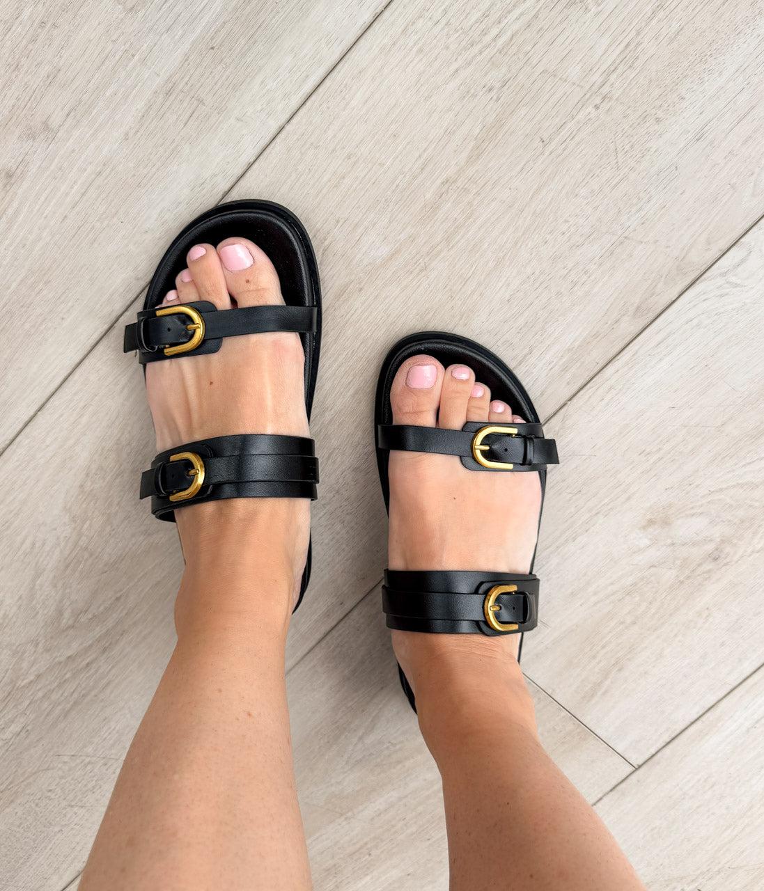 Tess Sandal in Black Product Image