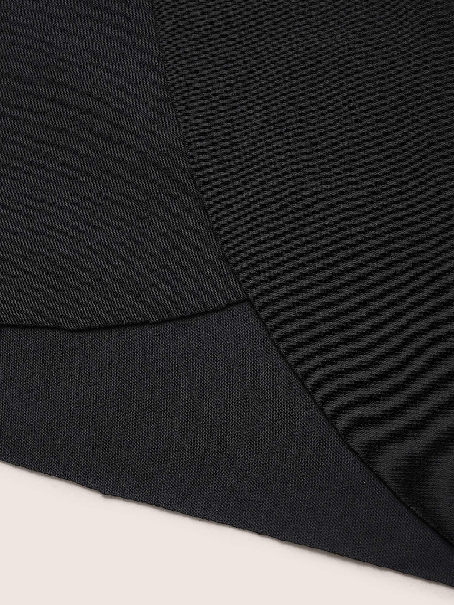 Solid High Rise Overlapped Hem Swim Bottom Female Product Image