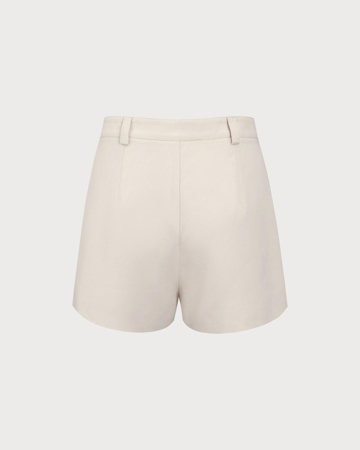 Beige Striped Pocket Shorts Product Image