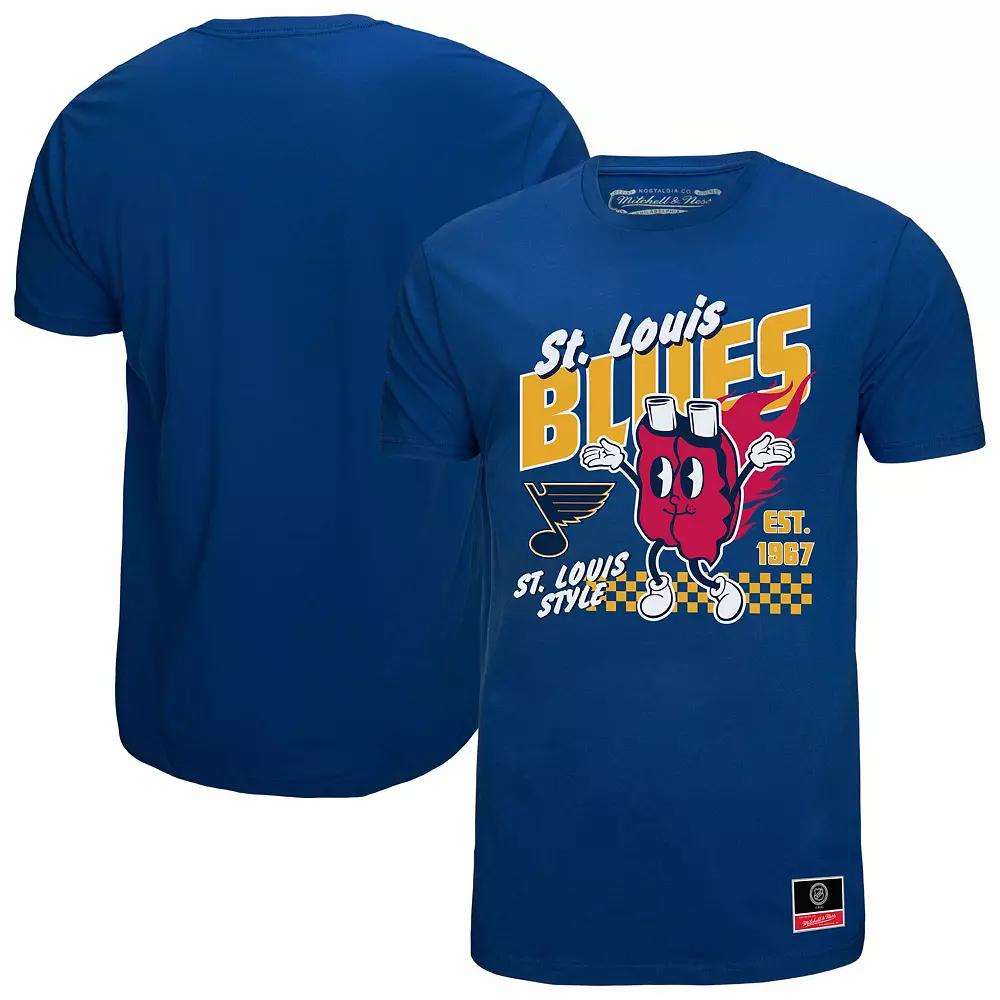 Men's Mitchell & Ness Blue St. Louis Blues Local Food T-Shirt,  Product Image