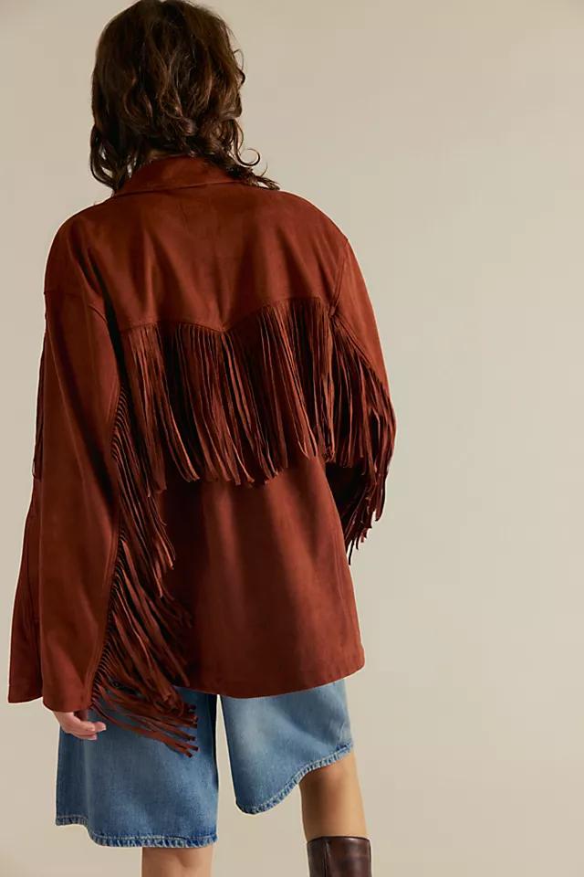 We The Free Fringe Out Vegan Suede Jacket Product Image