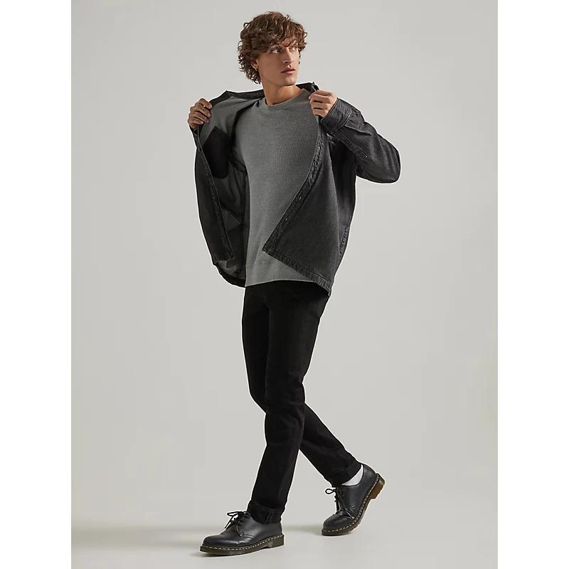 Mens Very Loose Fit Denim Overshirt Product Image