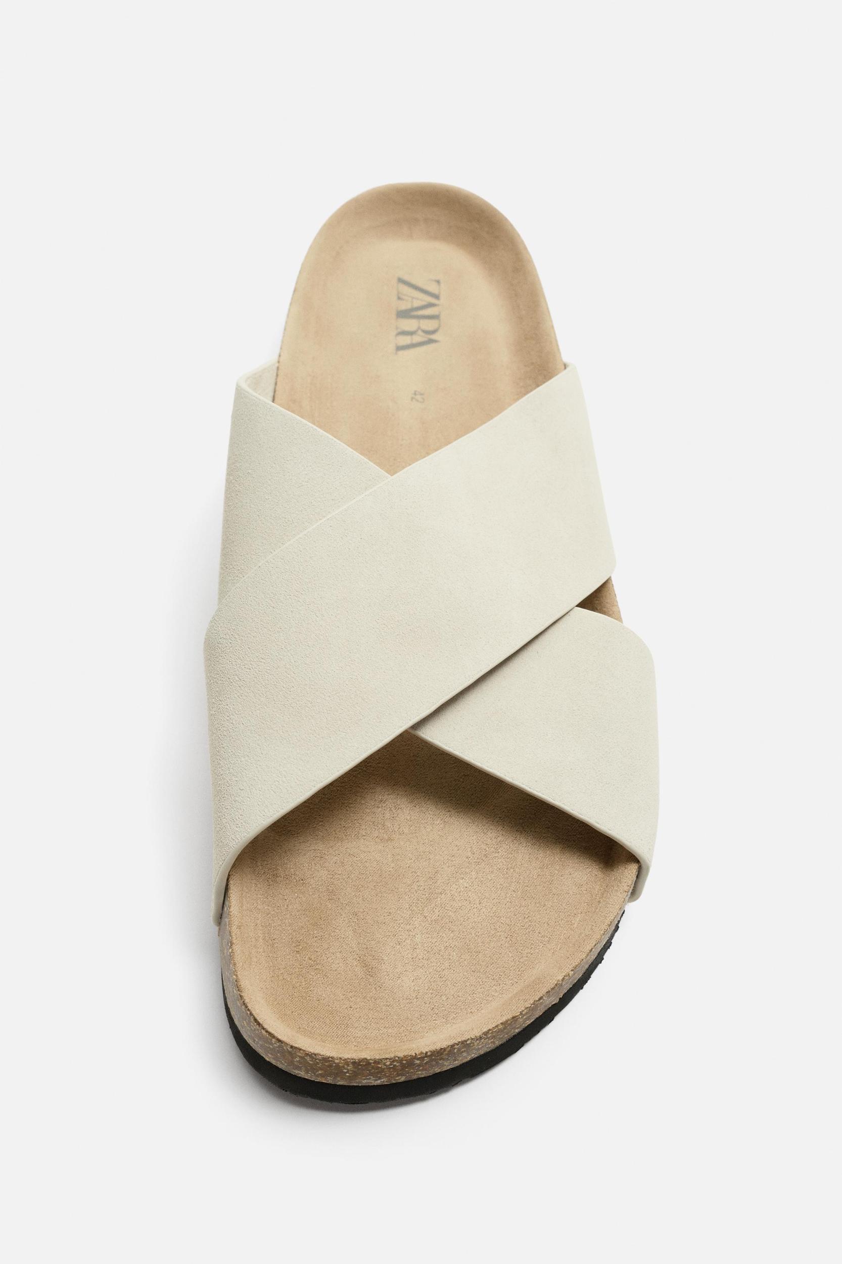 CRISSCROSS LEATHER SANDALS Product Image