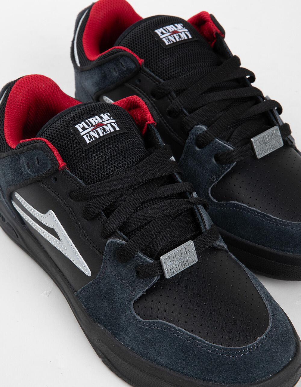 LAKAI x Public Enemy Telford Low Mens Shoes - BLACK/DARK GRAY Product Image