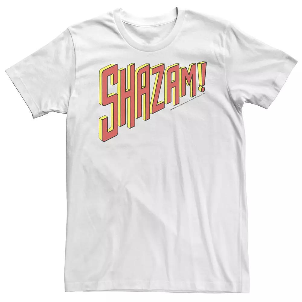 Big & Tall DC Comics Shazam Slanted Text Logo Tee, Men's,  Product Image