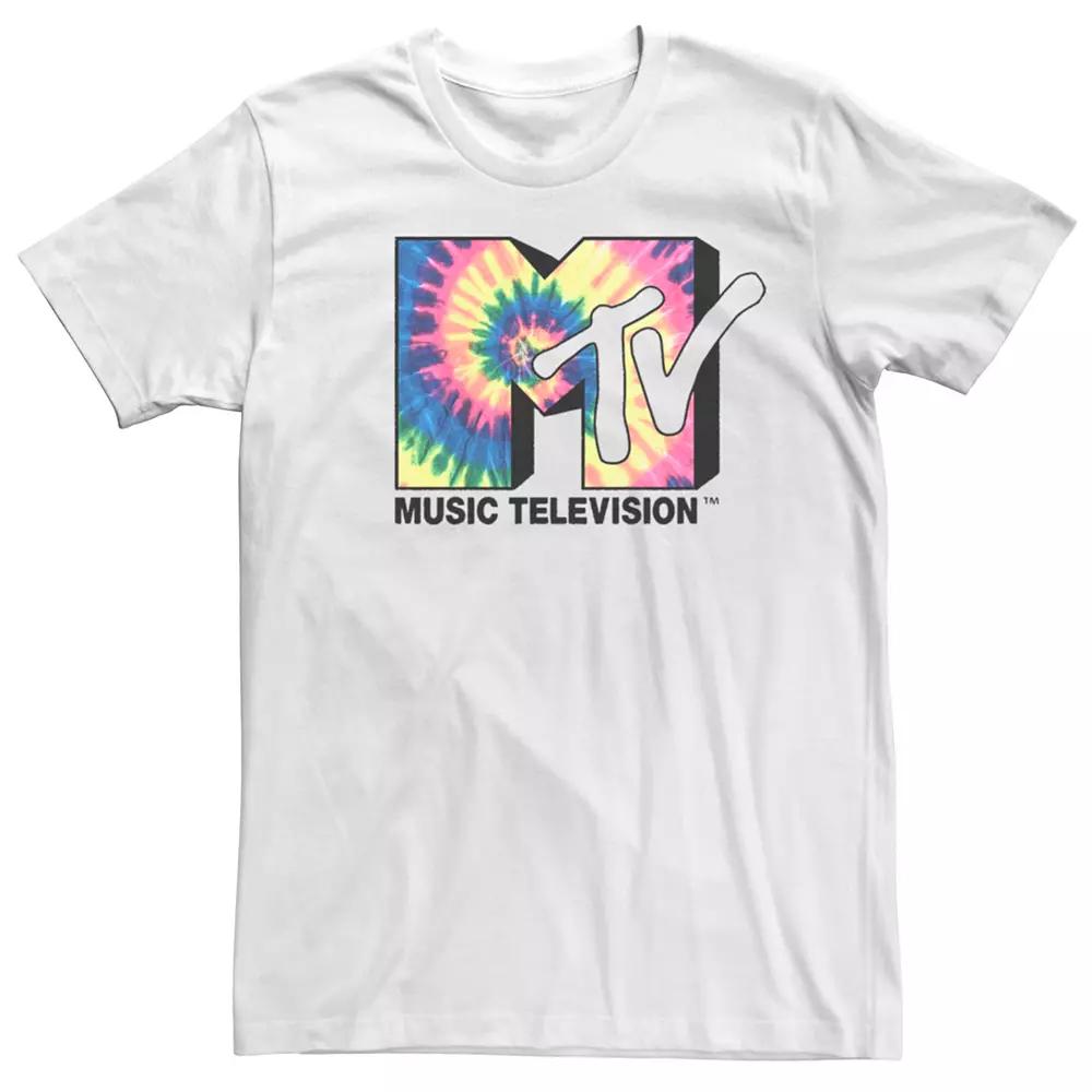 Men's MTV Spiral Tie-Dye Fill Logo Tee,  Product Image