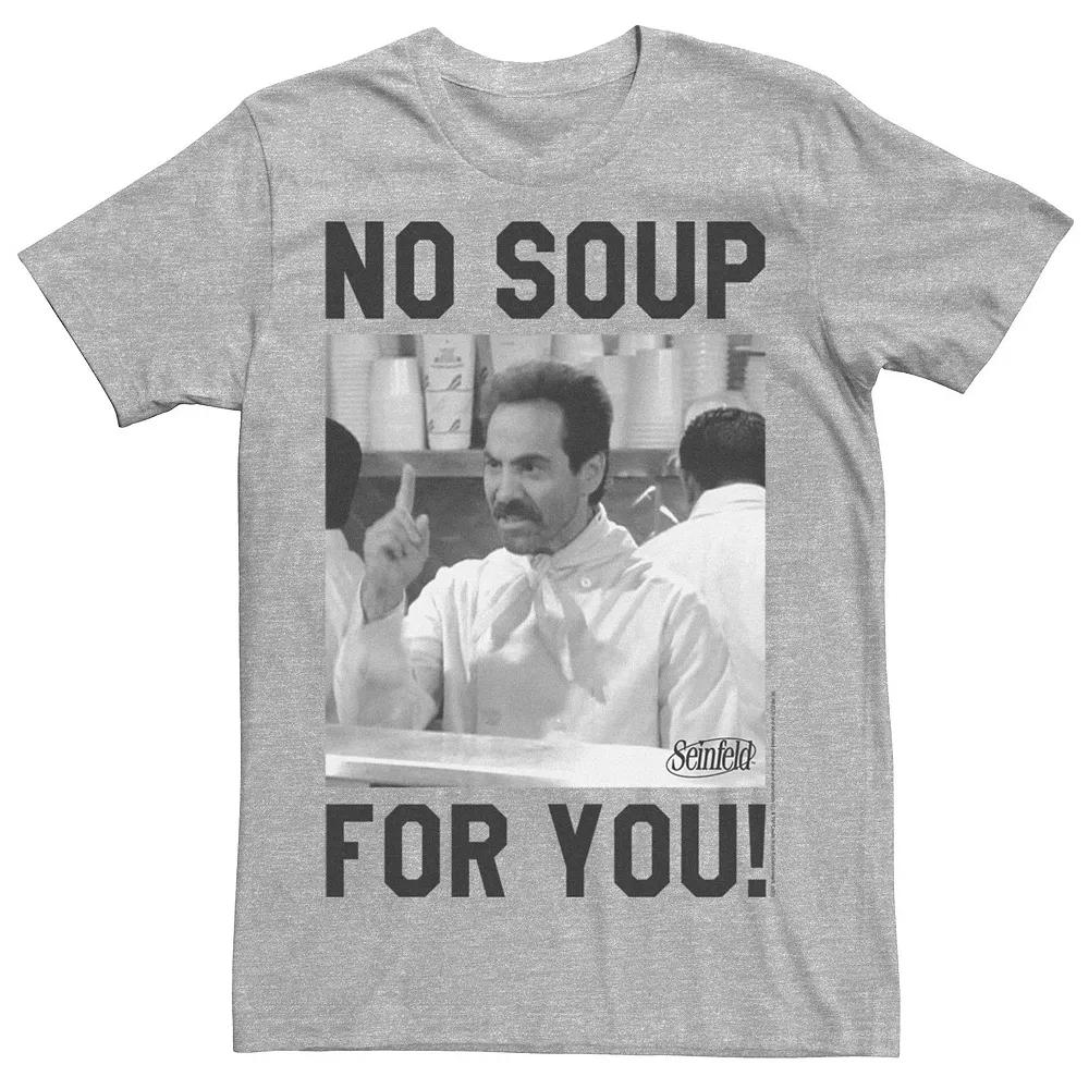Men's Seinfeld No Soup For You Meme Greyscale Tee,  Product Image