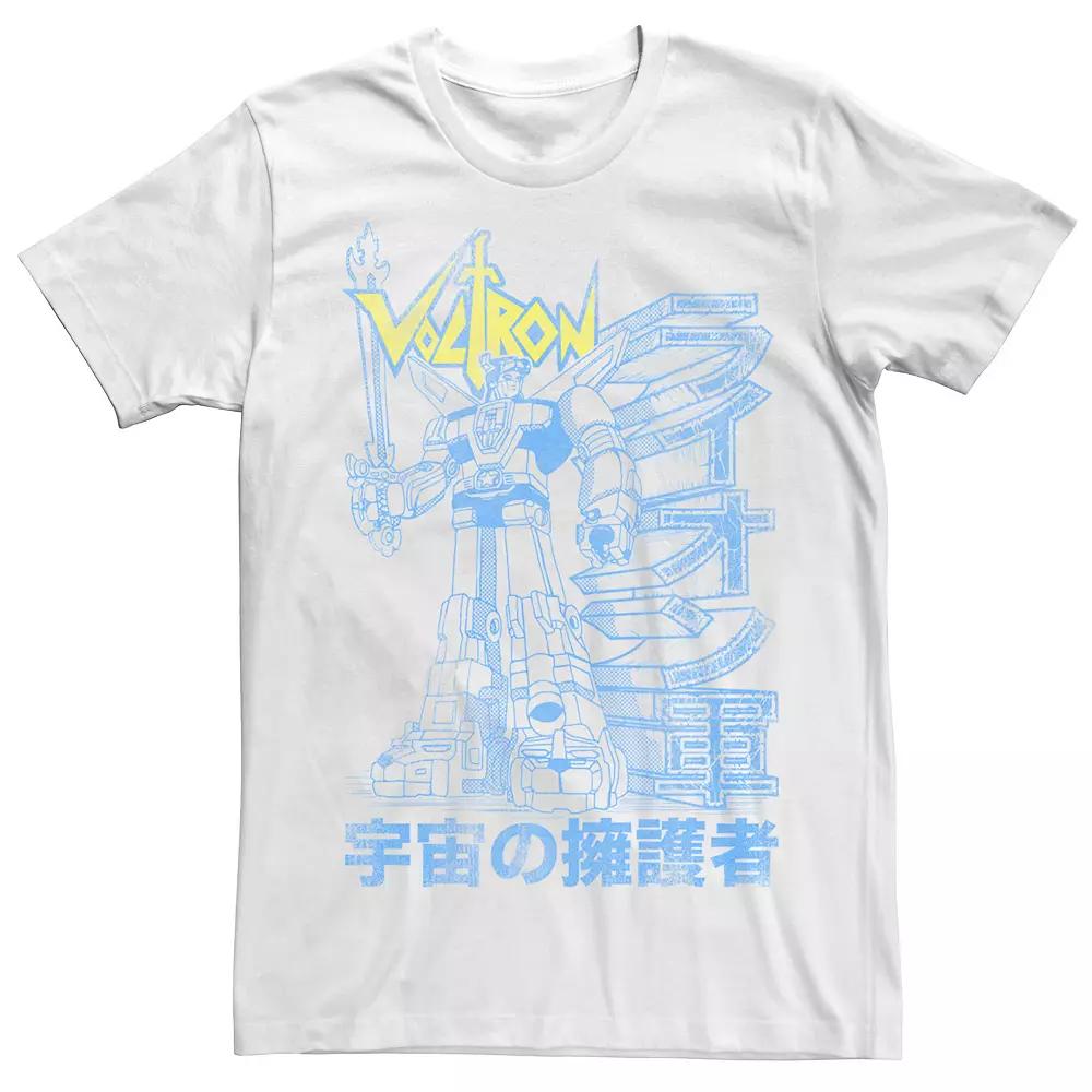 Men's Voltron: Retro Defender Distressed Kanji Outline Tee,  Product Image