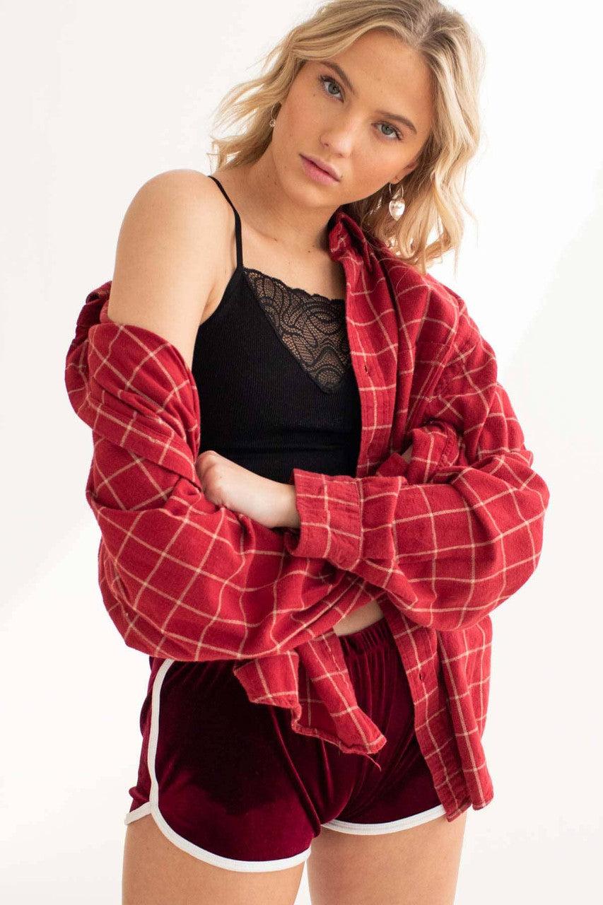 Wine Velvet Dolphin Shorts Product Image